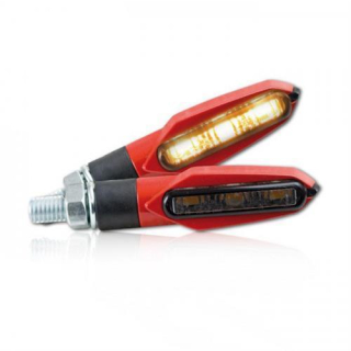 SMD Blinker Slight rot Blinkfunktion V+ H getöntes Glas M8 E geprüft 284747 4