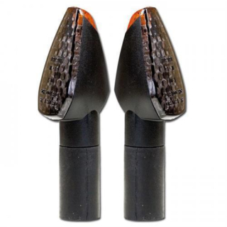 LED Blinker PEAK schwarz lang getönt E geprüft Paar M10 284801