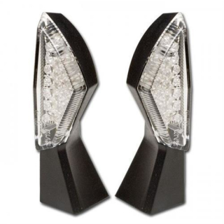 LED Blinker Square schwarz klares Glas Paar Maße: L 44 x B 18 mm M8 E geprüft* 284810