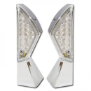 LED Blinker Square chrom klares Glas * Paar Maße: L...