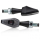 LED Blinker New Peak schwarz Alu getönt M8 Power LED Gummiarm L 60 x B 22 x H 21mm E geprüft 284815