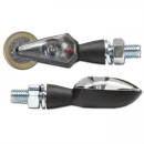 LED Blinker Spearhead schwarz Alu getönt M8 kurz...