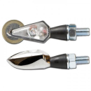 LED Blinker Spearhead chrom Alu klar M8 * Power LED Paar...