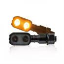 LED Blinker Fluted schwarz M10 getönt Power LED L 51...