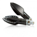 LED Blinker Sliver schwarz getönt Gummiarm Paar M8 Maße:L 51 x T 25 x H 23mm E geprüft 284829