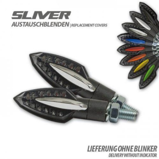 Blende für LED Blinker Sliver chrom Paar 284829 2