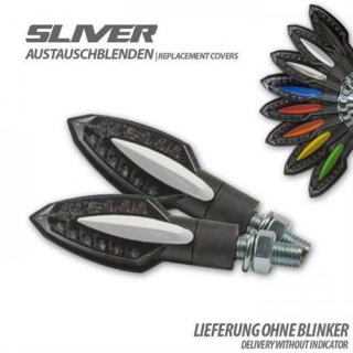 Blende für LED-Blinker "Sliver", weiß, Paar, 284829-5