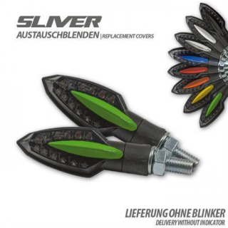 Blende für LED Blinker Sliver grün Paar 284829 6