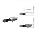 COB Blinker Rücklicht kombi Nado schwarz Alu Paar M8 L 48 x T 18 x H 20 mm getönt E geprüft 284832
