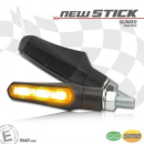 SMD Blinker New Stick schwarz getöntes Glas Paar M8...