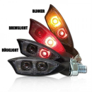 LED Blinker Rücklicht kombi Shadow schwarz ALU Power...
