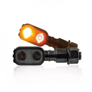 LED Blinker Rücklicht kombi Fluted schwarz M10 Power LED L 51 x B 17 x T 20mm E geprüft 284844