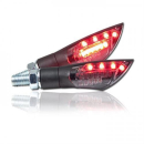 LED Blinker Rücklicht kombi Dual schwarz M8 Paar L...