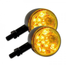 LED Blinker Standlicht kombi Prisma Paar M10 schwarz matt klar L:88 mm Ø:60 mm E geprüft 284870