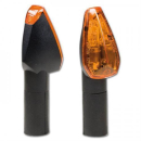 Mini Blinker Peak schwarz lang gelbes Glas E geprüft...