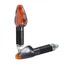 Mini Blinker Peak carbonlook lang klares Glas * gelber...