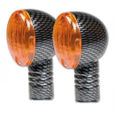 Micro Flash Blinker Carbonl. kurz gelbes Glas * 12V 21W...