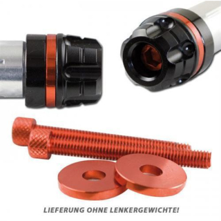 Zierring + Schraube orange eloxiert "Magic", Paar  für Lenkergewichte 287050-AO